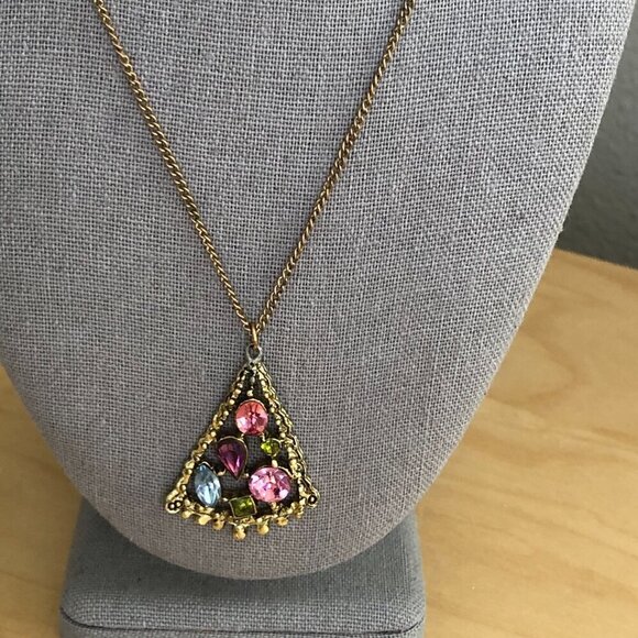 Vintage Rhinestone Drop Necklace - Picture 3 of 5